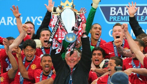 FARVEL: Sir Alex Ferguson takket for seg med å vinne Premier League i 2013. Siden har ikke United vært i nærheten.