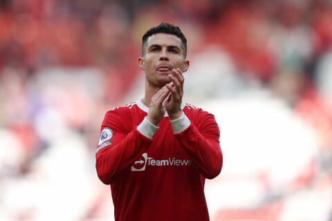 FÅR ROS: David de Gea har bare gode ting å si om Cristiano Ronaldo etter at portugiseren reddet dagen for United. Manchester United v Norwich City - Premier League