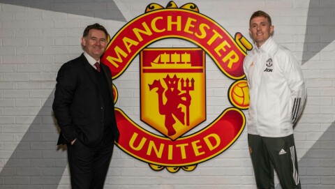 NYE DIREKTØRER: John Murtough (t.v) og Darren Fletcher har fått nye stillingsbeskrivelser i United som henholdsvis fotballdirektør og teknisk direktør.