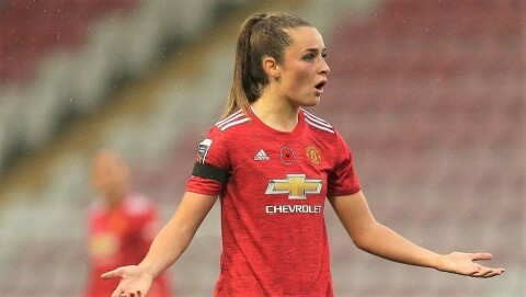 MATCHVINNER: Ella Toone, her en stund før hun scoret målet som sendte United til topps på tabellen. MATCHVINNER: Ella Toone, her en stund før hun scoret målet som sendte United til topps på tabellen.