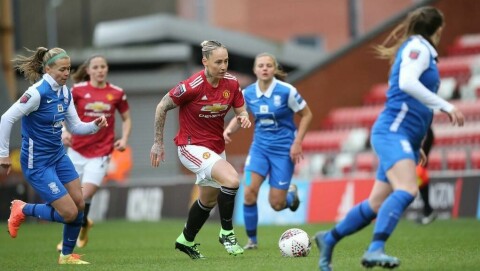 MÅLSCORER: Leah Galton sto for Uniteds første scoring mot Birmingham søndag.