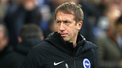 I FORM: Brighton er ubeseiret etter coronapausen og manager Graham Potters mannskap kan bli en tøff test for United.