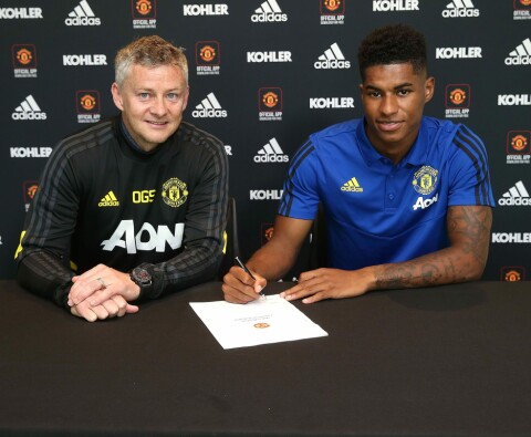 NY KONTRAKT: Marcus Rashford signerte i forrige uke en ny kontrakt som strekker seg til 2023.