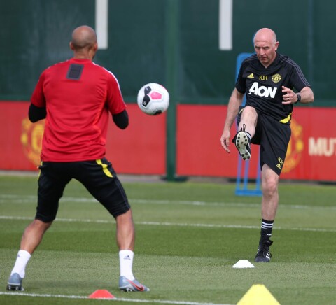 Her er James på United-trening
