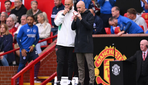 «Tilbake til start?» Erik ten Hag på sidelinjen mot Brighton.