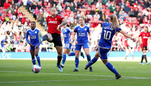 HAVNET UNDER FØRST FOR FJERDE KAMP PÅ RAD: Unied klarte ikke å hindre Leicester i å ta ledelsen, og dermed gjorde United det vanskelig for seg selv.