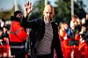 Erik ten Hag ankommer Old Trafford før kampen mot Luton Town.