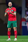 Sofyan Amrabat for Marokko, 28. mars 2023. Morocco, landslaget.