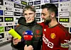 Bruno Fernandes og Alejandro Garnacho intervjues etter Everton-kampen.