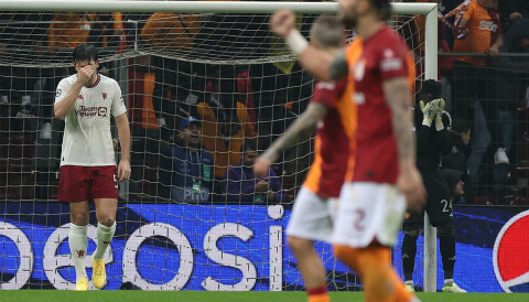 Harry Maguire og André Onana fortviler etter Galatasaray-mål 29. november 2023.