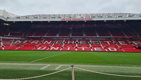 Old Trafford fra 'dugout'.