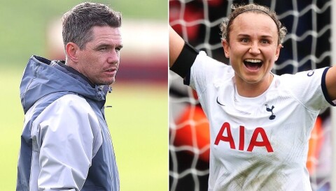 – Det var den riktige avgjørelsen for United, og den riktige avgjørelsen for Martha Montasje: Marc Skinner og Martha Thomas, oktober 2023. United og Tottenham.