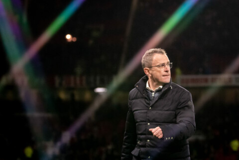 BERHERSKET: Ralf Rangnick lar sjelden følelsene ta overhånd på sidelinjen. Manchester United v Tottenham Hotspur - Premier League
