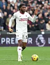 Willy Kambwala i aksjon for United lørdag mot West Ham.
