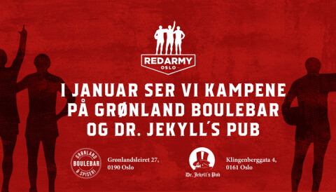 Red Army Oslos møtesteder i januar.