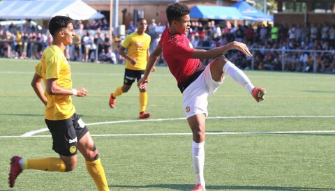 SCORET I SVEITS OGSÅ: Mason Greenwood.