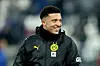 Jadon Sancho under oppvarmingen før sin andre debut for Dortmund, 13. januar 2024.