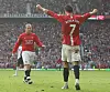 Cristiano Ronaldo og Wayne Rooney på Old Trafford.