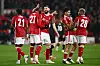 Nottingham Forest-spillerne feirer mål mot Bristol City.