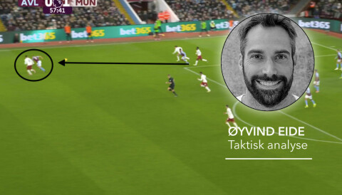Taktisk analyse mot Villa. Header-bilde med Øyvind Eide innfelt.