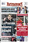 Tuttosport-forside om Simone Inzaghi og interesse fra United og Premier League.