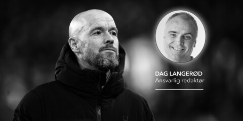 Erik ten Hag i svarthvitt, med Dag Langerød innfelt.