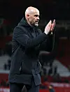 Erik ten Hag applauderer etter 4-2-seieren mot Sheffield United, 24. april 2024.