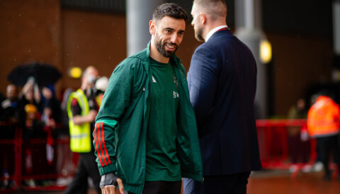 Rooney believes the team should be built around Bruno, but several other players would have to leave. Bruno Fernandes arrives at Old Trafford, 15 May 2024.