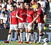 Alejandro Garnacho, Scott McTominay, Diogo Dalot og Rasmus Højlund feirer Dalots 1-0-mål borte mot Brighton, 19. mai 2024.