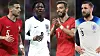 Montasje i landslagsdrakt: Diogo Dalot (Portugal), Kobbie Mainoo (England), Bruno Fernandes (Portugal), Luke Shaw (England). 2024 og 2023 (Shaw).