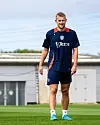 Matthijs de Ligt på United-trening etter å ha blitt United-spiller, 14. august 2024.