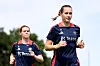 Aoife Mannion og Elisabeth Terland på trening 13. august 2024.