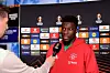 Andre Onana intervjues etter kampen mot Fenerbahce.