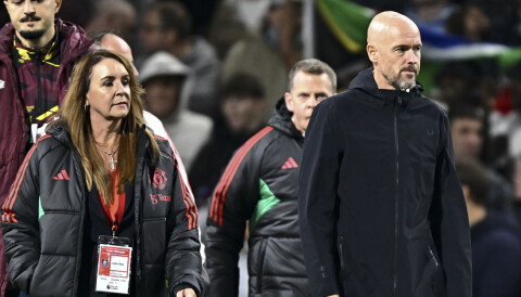 Jackie Kay, her ved siden av Erik ten Hag tilbake i 2023.