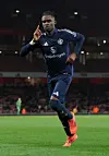 Jaydan Kamason feirer det viktige utligningsmålet sitt mot Arsenal på Emirates Stadium i FA Youth Cup. Arsenal U18 2-3 Manchester United, 28. februar 2025.