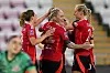 Uniteds Maya Le Tissier (ikke synlig) feirer 2-0-målet sitt mot Sunderland Women sammen med bl.a. Grace Clinton, Leah Galton og Millie Turner, 8. mars 2025.