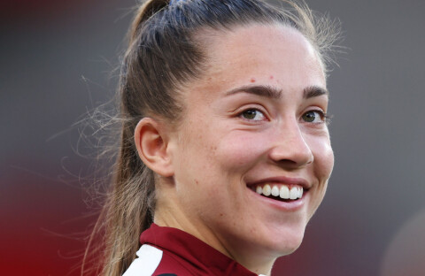 Kan bli kåret til sesongens beste spiller En smilende Maya Le Tissier, 14. mars 2025.