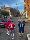 Red Army Østre Toten på tur i Manchester.