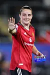 Ella Toone holder ut hånden, Manchester United Women 1-0 Vålerenga, 8. oktober 2025.
