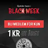 Black Week. Bli medlem for 1 krone ut året