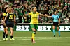 Ellen Wangerheim feirer scoring for Hammarby mot Metalist Kharkiv i Champions League-kvalifiseringen, 27. august 2025.