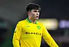 Harry Amass i Norwich City-debuten, 26. januar 2026.