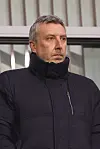 Jason Wilcox på tribunen under Manchester United Womens kamp mot Atlético Madrid, 19. februar 2026.