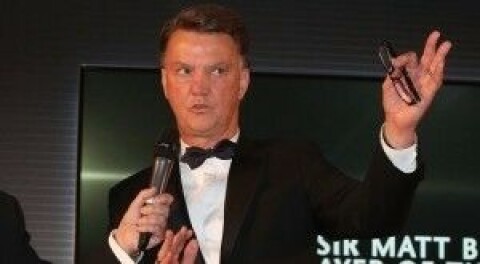 ONE NIGHT ONLY…: Hva med å leie inn Louis van Gaal til å lede prisgallaen etter sesongen? Han besørger underholdning. vg