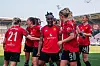 Melvine Malard og resten av United-spillerne jubler etter overtidsavgjørelsen mot Everton Women, 21. mars 2026.