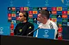 Julia Zigiotti Olme og Marc Skinner, Champions League-pressekonferanse 24. mars 2026.
