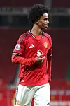 Yuel Helafu i aksjon for Manchester Uniteds U18-lag, 18. mars 2026.