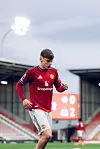 Jack Moorhouse i aksjon for Manchester Uniteds U21-lag, 10. april 2026.