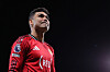 Casemiro i rød Manchester United-drakt under nattkamp mot Brentford på Old Trafford.