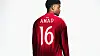 Amad Diallo i ny hjemmedrakt 2026/27.